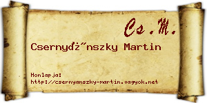 Csernyánszky Martin névjegykártya